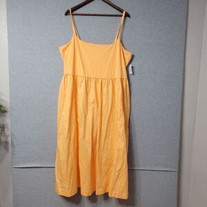 NEW Old Navy Dress‎ 3X Orange Combination Fit & Flare Tank Sleeveless Balletcore